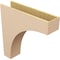 Ekena Millwork 8"W x 32"D x 32"H Thin Huntington Rough Cedar Woodgrain TimberThane Corbel, Primed Tan CORUR08X32X32HUNRCPR - alternate 5